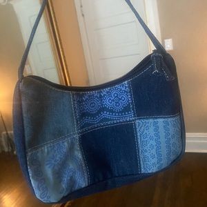 Mini blue shoulder bag